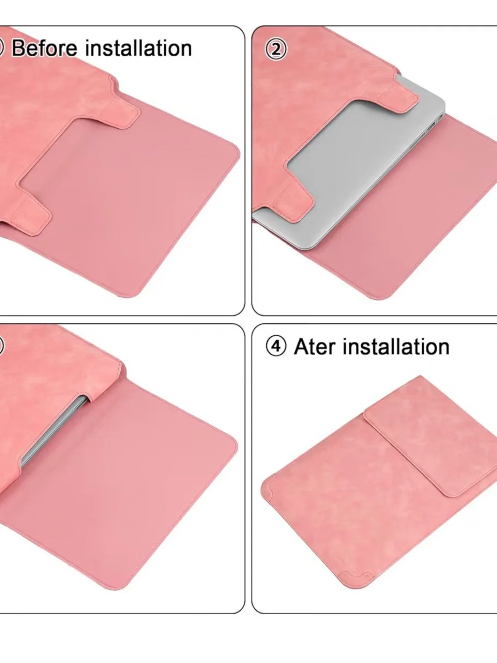 Pink 14-inch Tablet & Laptop Sleeve with Stand Feature